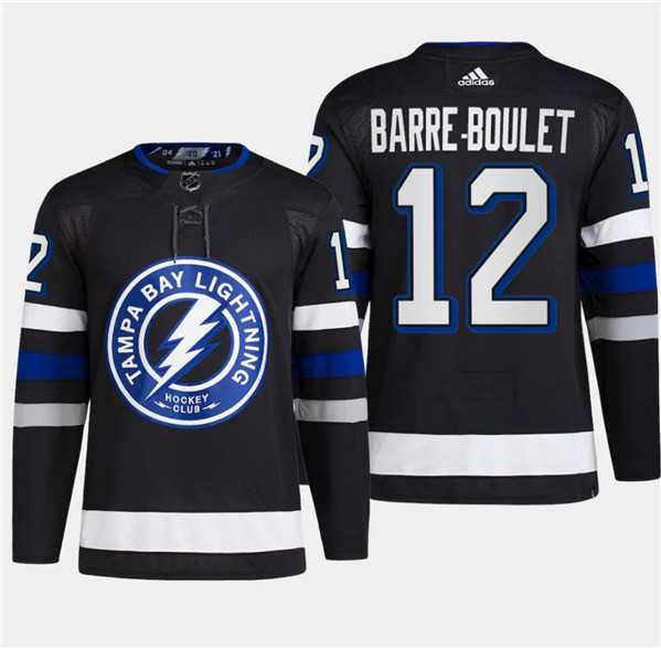 Men%27s Tampa Bay Lightning #12 Alex Barre-Boulet Black 2024 Stadium Series Stitched Jersey Dzhi